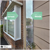 Sichtschutzfolie | P1WV | Perforierte Lochfolie Weiß | Einseitiger Blickschutz