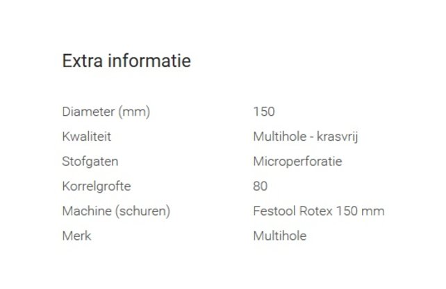 Multihole Schuurschijf 150mm (set van 10 stuks)
