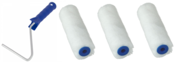 Paint roller 3 Mini paint rollers for paint and oil etc. incl bracket ACTION!