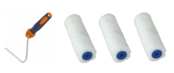 Paint roller 3 Mini paint rollers for paint and oil etc. incl bracket ACTION!