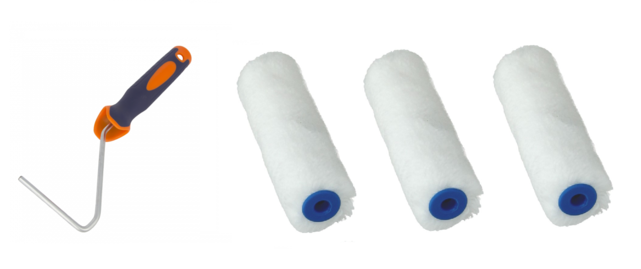 Lakrol 3 Minilakrollen voor lak en olie e.d. incl beugel ACTIE !