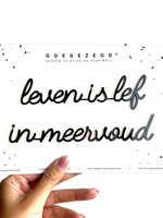 LEVEN IS LEF IN MEERVOUD