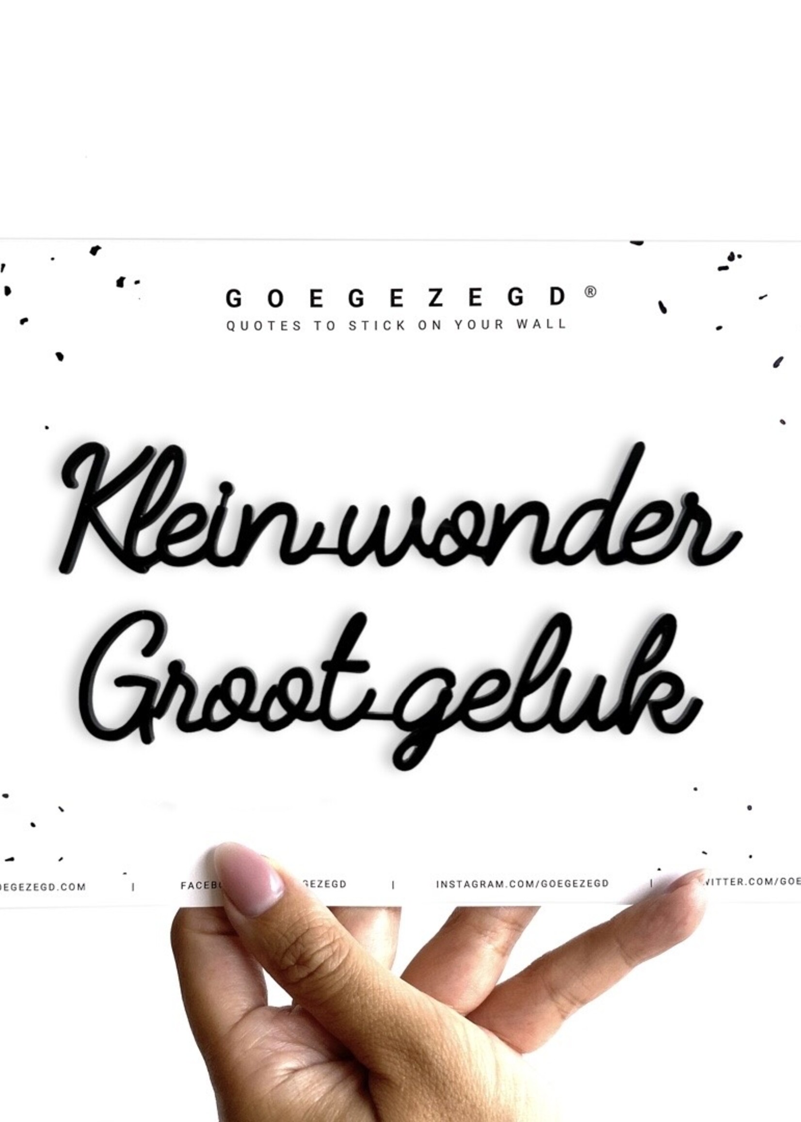 KLEIN WONDER GROOT GELUK