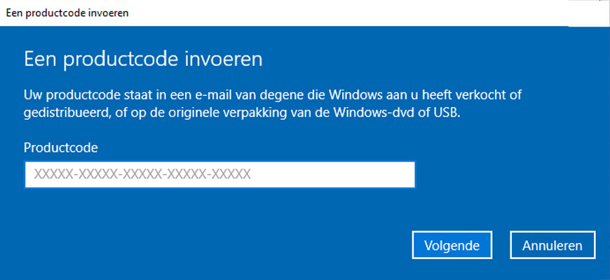 Windows 10 activeren