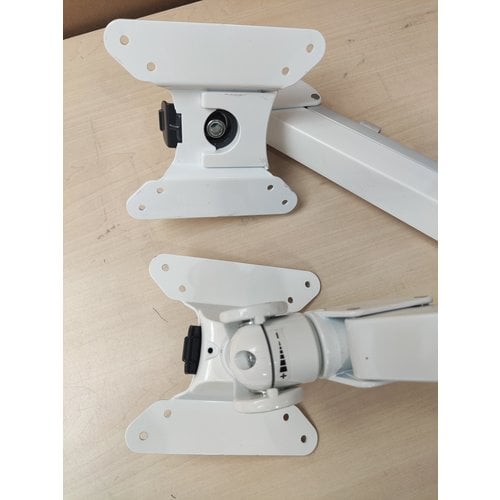 Generic dual monitor stand white