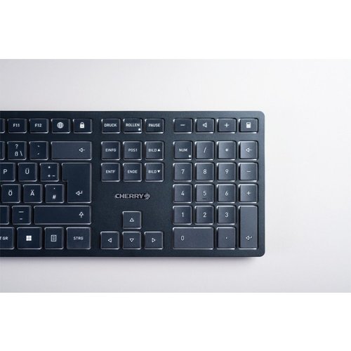 Cherry CHERRY KW 9100 SLIM toetsenbord RF-draadloos + Bluetooth QWERTY Engels Zwart