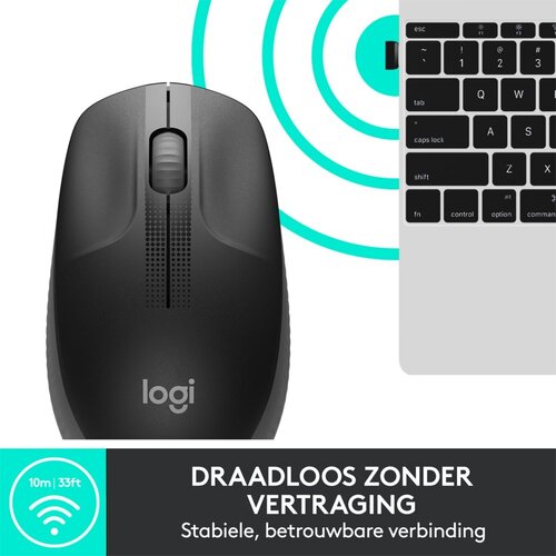 Logitech M190 Full-Size Wireless Mouse