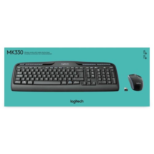 Logitech MK330 toetsenbord RF Draadloos QWERTY US International Zwart