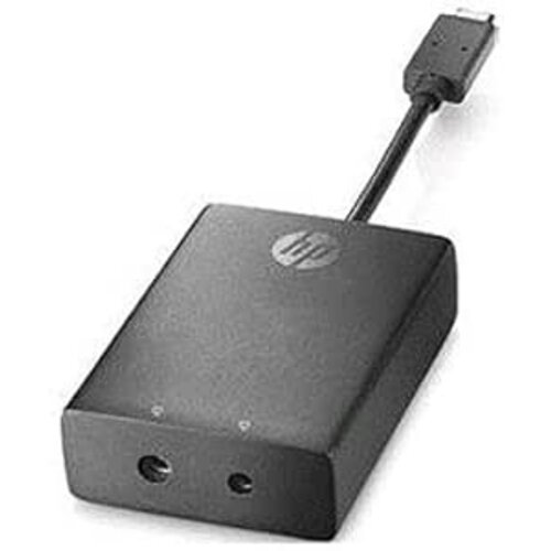HP USB-C to 3 en 4.5 mm Adapter Zwart