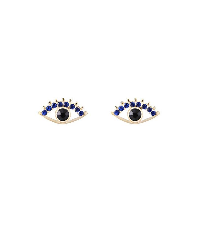 Sparkle eye earrings goud