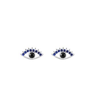 Sparkle eye earrings zilver