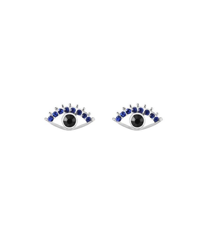 Sparkle eye earrings zilver
