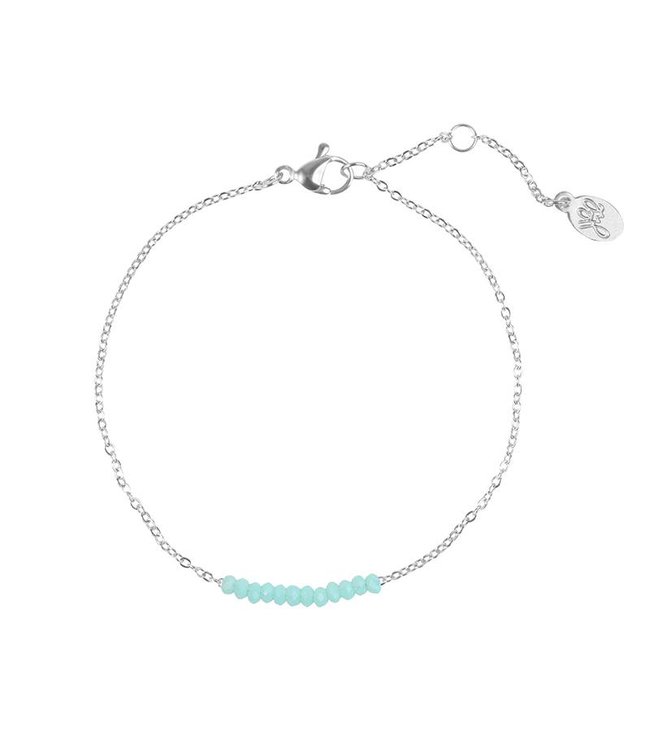 Little beads Bracelet zilver/turquoise