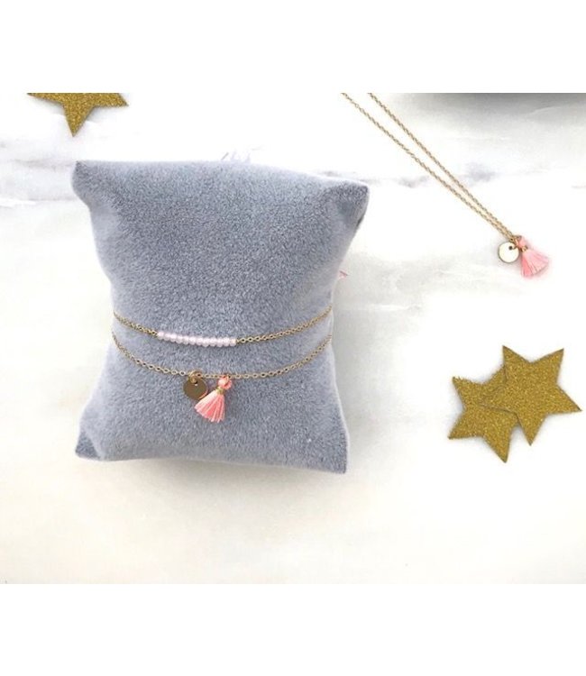 Little beads Bracelet light pink