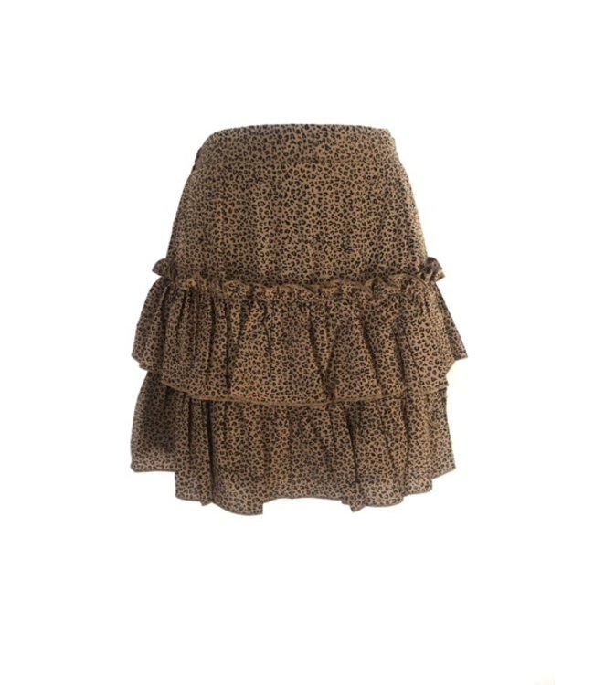 Leopard Ruffle Skirt