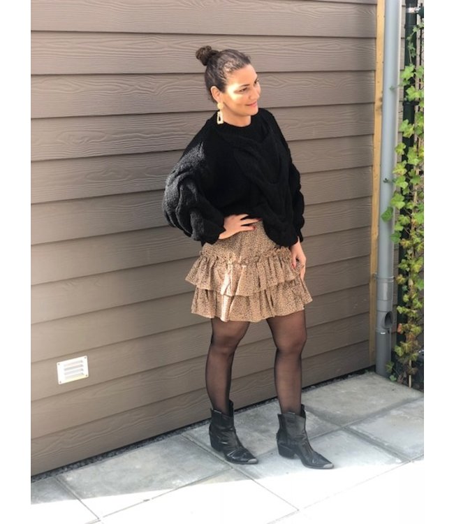 Leopard Ruffle Skirt