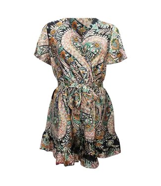 Playsuit paisley print zwart