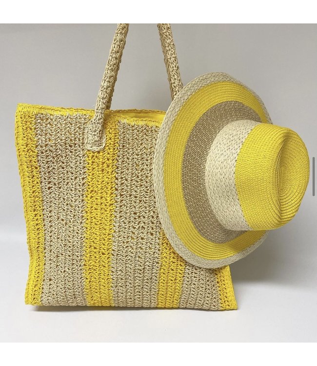 Beach bag geel