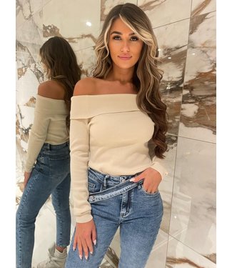 Beige off shoulder body