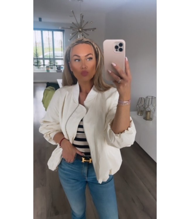 Oversize bomerjack off-white