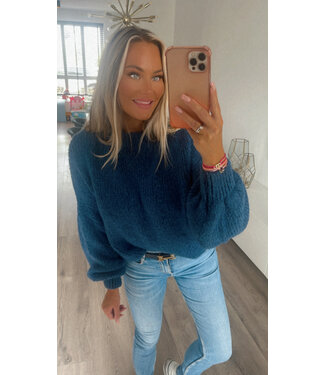 Oversized trui blauw