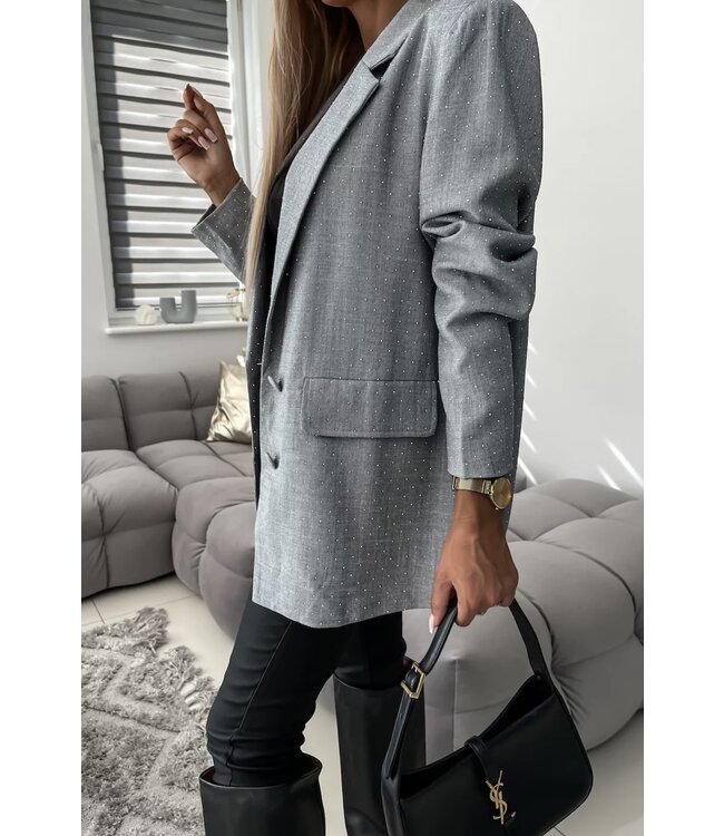 Sparkling blazer grijs