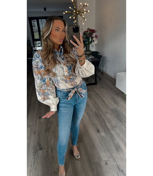 2-delige set bloemen print