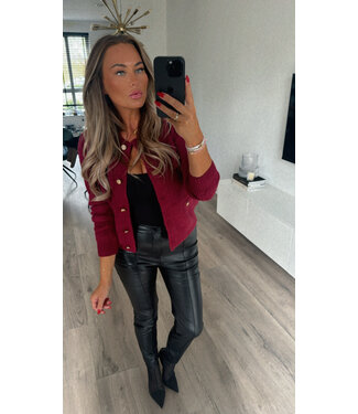 Leather look pants