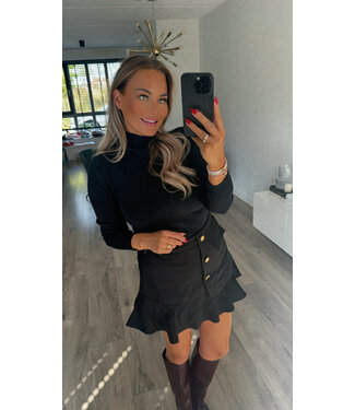Top opstaande kraag zwart