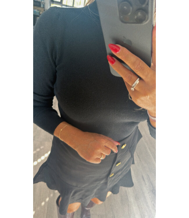 Top opstaande kraag zwart