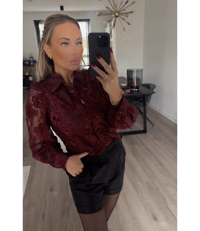 Burgundy blouse