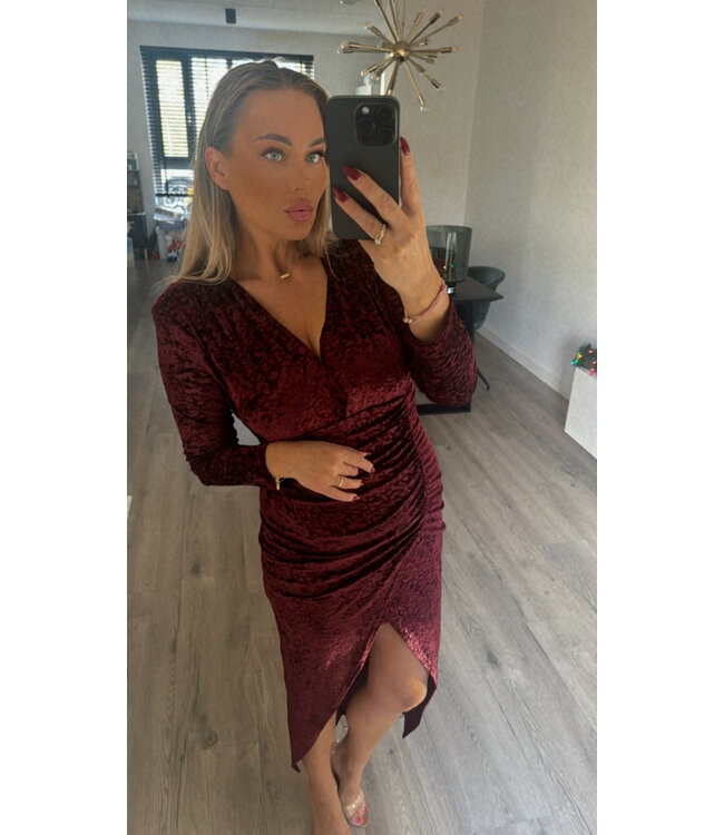 Burgundy party dress