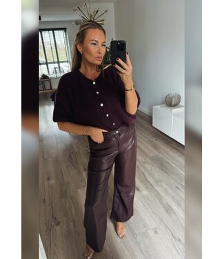 Straight leg  pants bordeaux