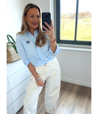 Blouse licht blauw