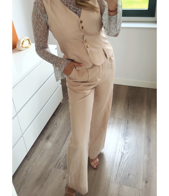 Beige mila trouser