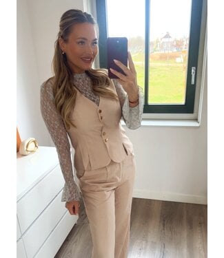 Beige mila gilet