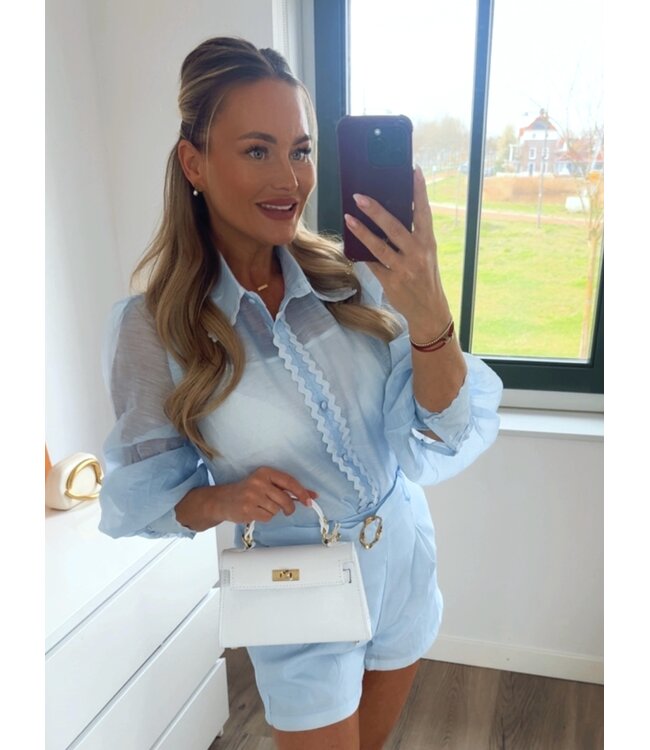 Leather inspired bag white