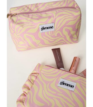 Make-up tas gimme roze/geel swirl
