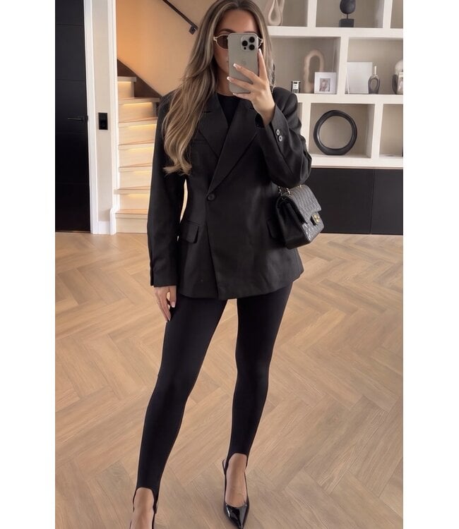Legging met persvouw en voetlussen
