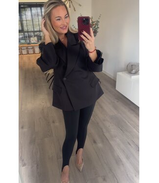 Legging met persvouw en voetlussen