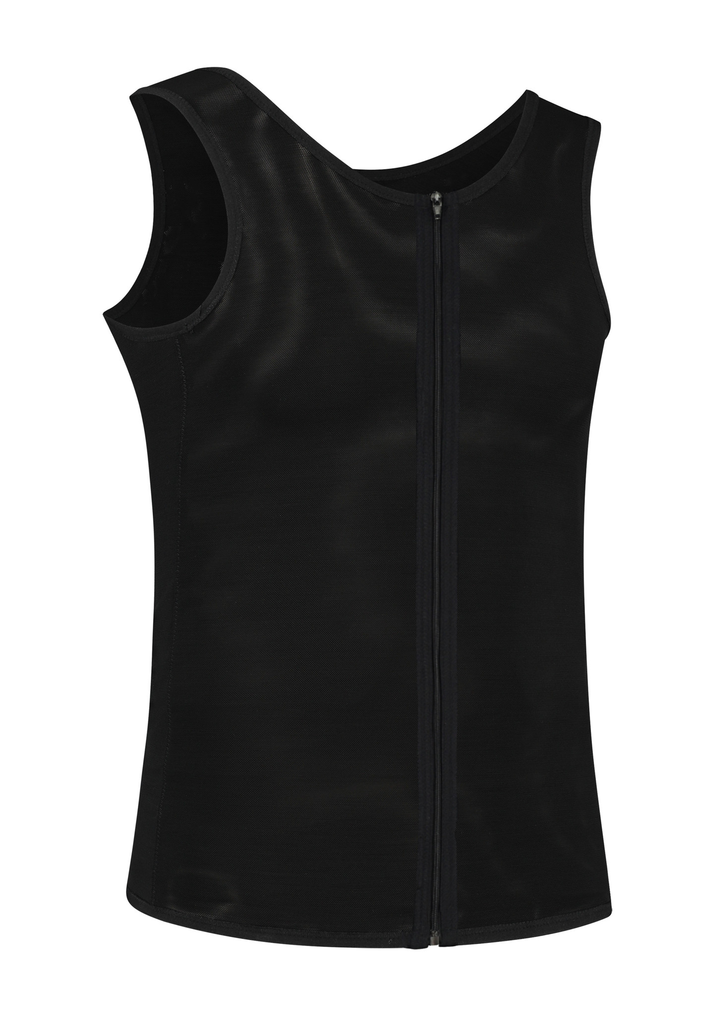 FtM binder with zipper to hide breasts as comfortable as possible