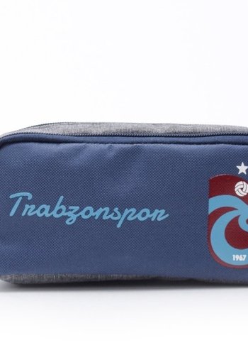 Trabzonspor Stifttasche Logo Marineblau-Grau