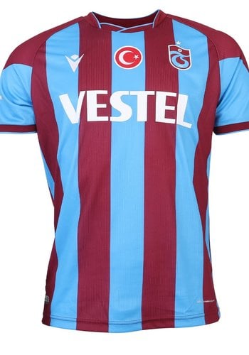 Trabzonspor Macron Shirt Bordeaux Blauw Gestreept