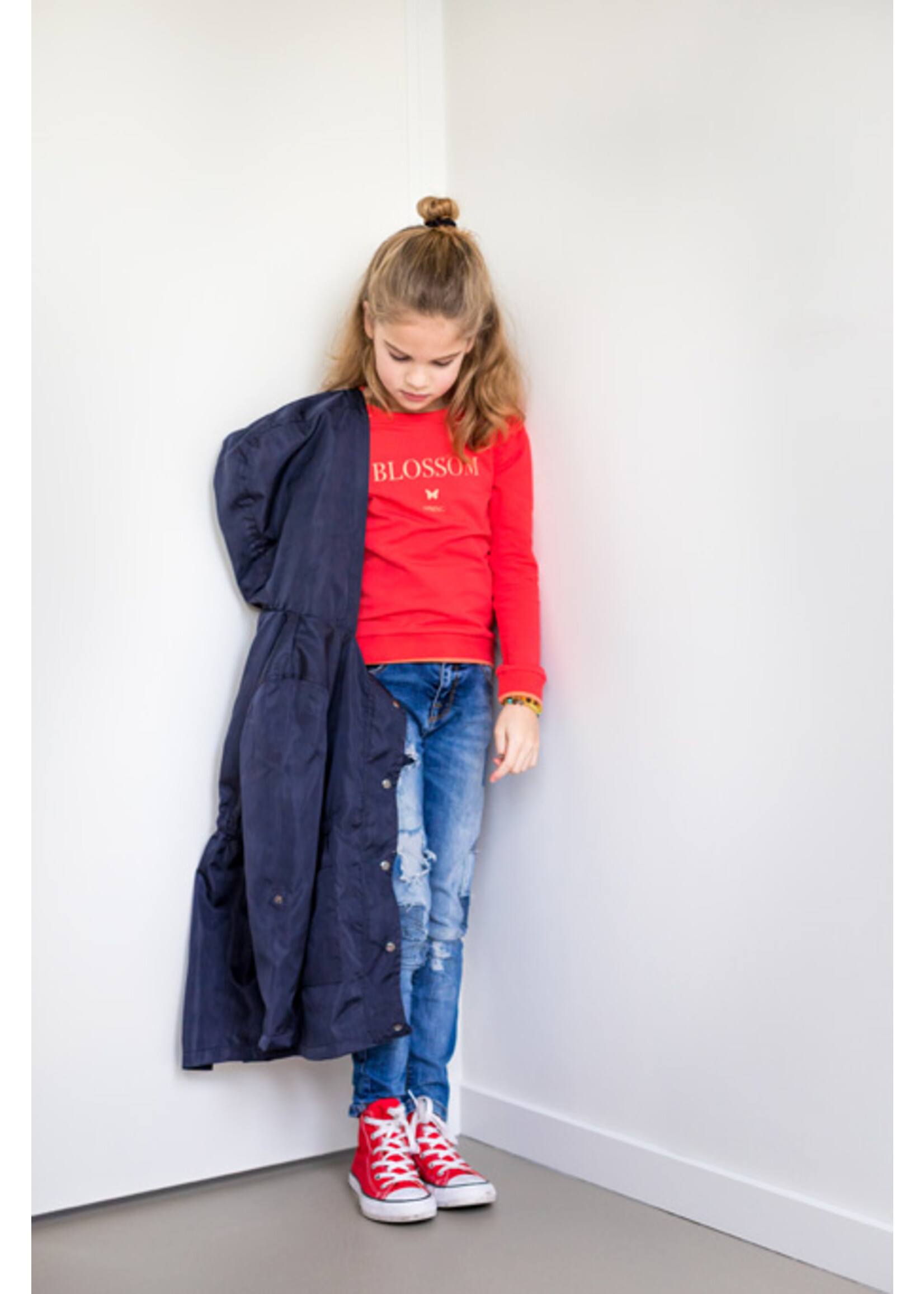 Parka Fleur navy