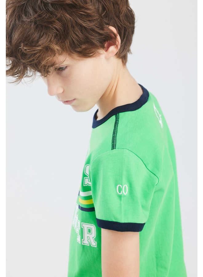 Jongens T-shirt Bram green