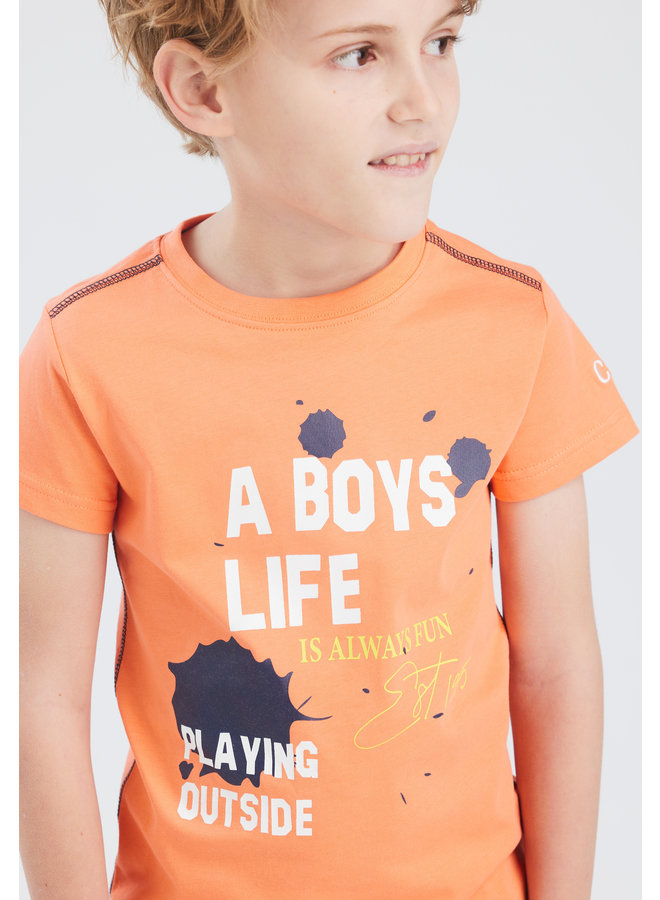 Jongens T-shirt Stefan orange