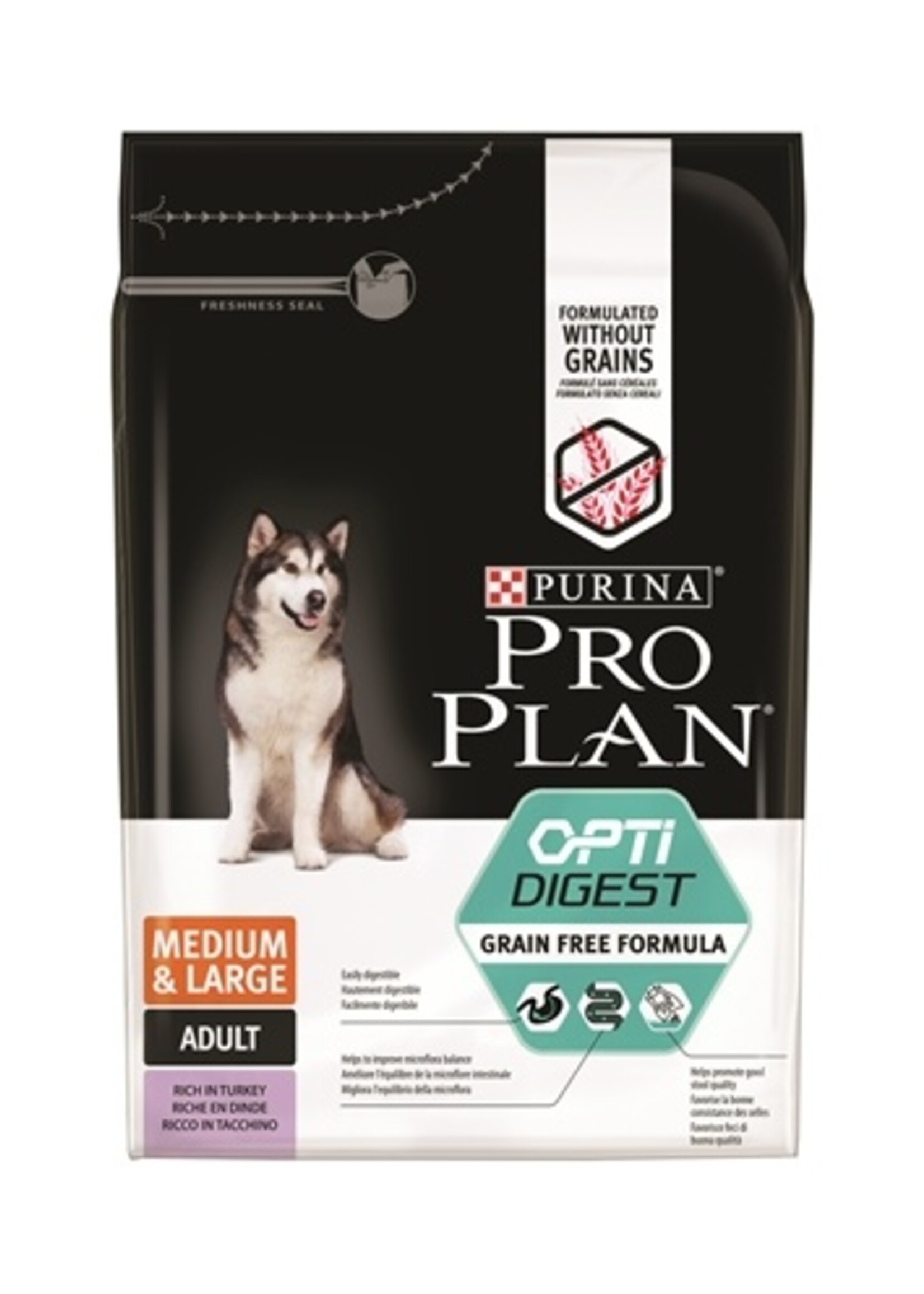 Pro plan Pro plan dog adult medium / large sensitive digestion grainfree turkey