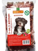 Biofood Biofood 3 in 1 hondenkoekjes met cranberry mini