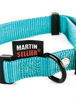 Martin sellier Martin sellier halsband nylon turquoise verstelbaar