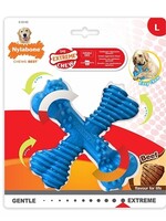 Nylabone Nylabone extreme chew x-bone beef blauw